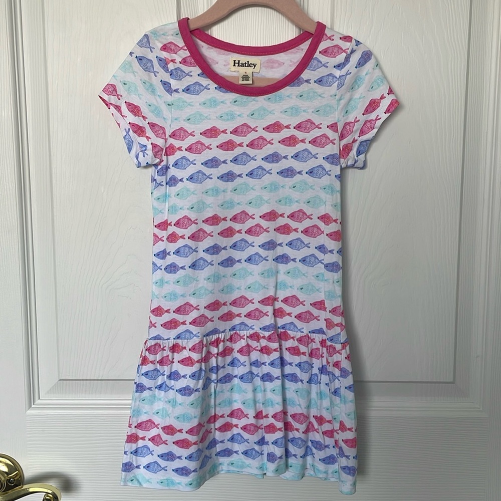 Hatley girls dress with fish design - size 4